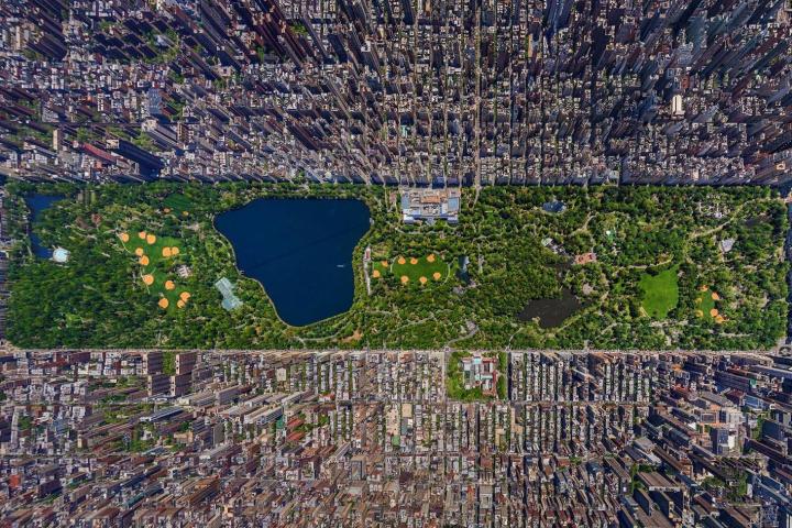 Ariel view of Central Park